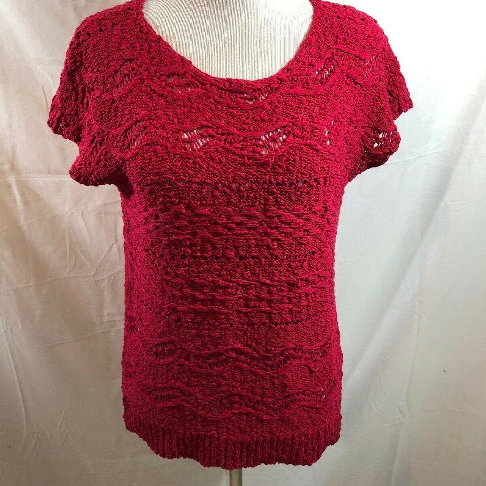 Chico's rose cap sleeve sweater - Chico's size 1